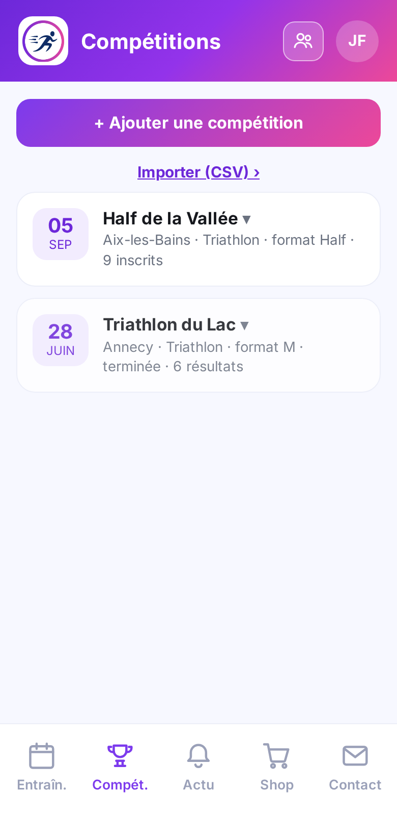 Compétitions